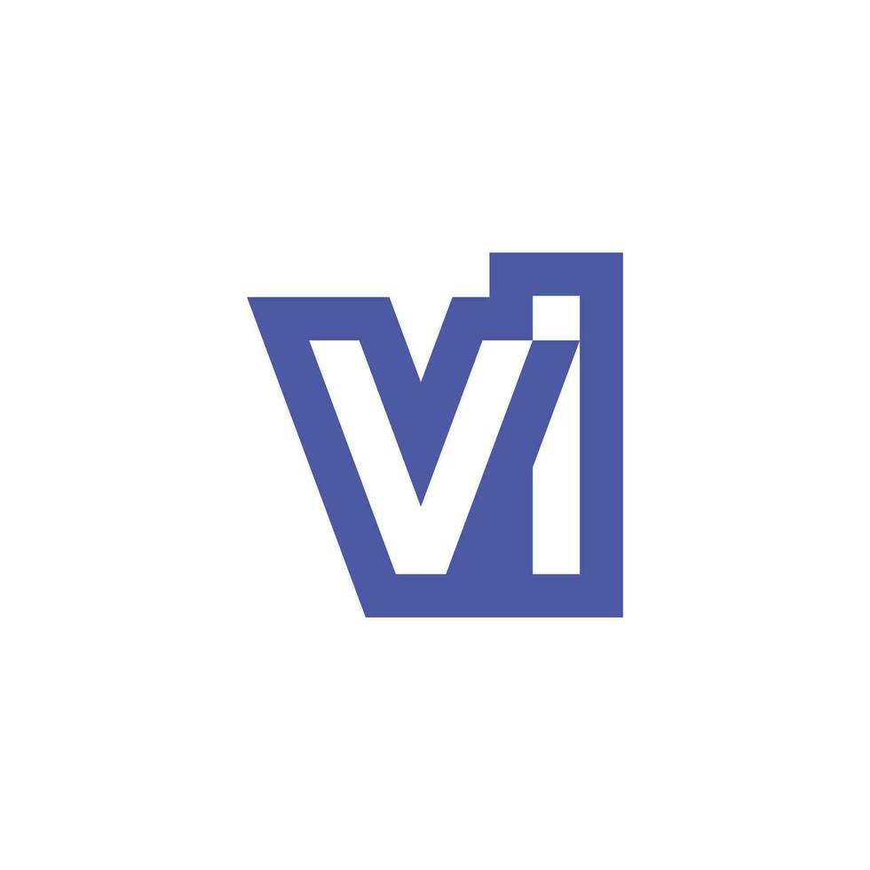 simple and modern letter V and I logo vector