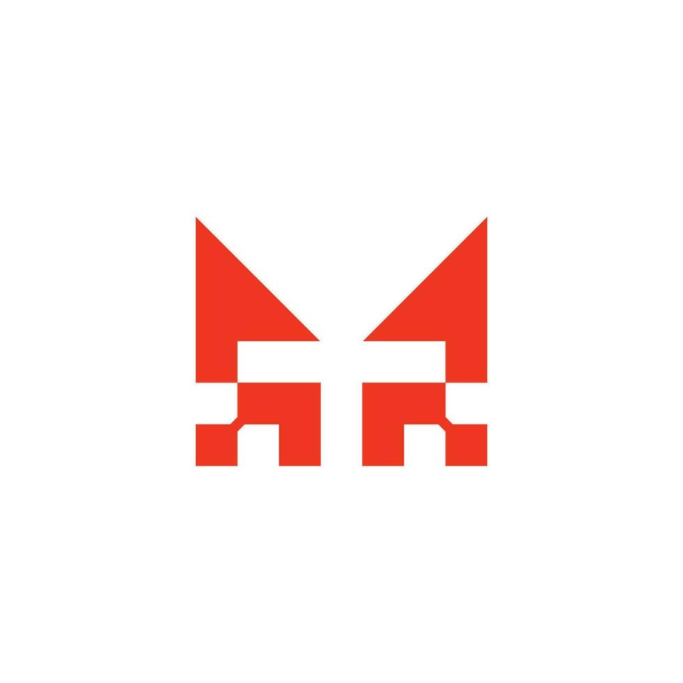 initial letter MT or TM link tech connection logo vector