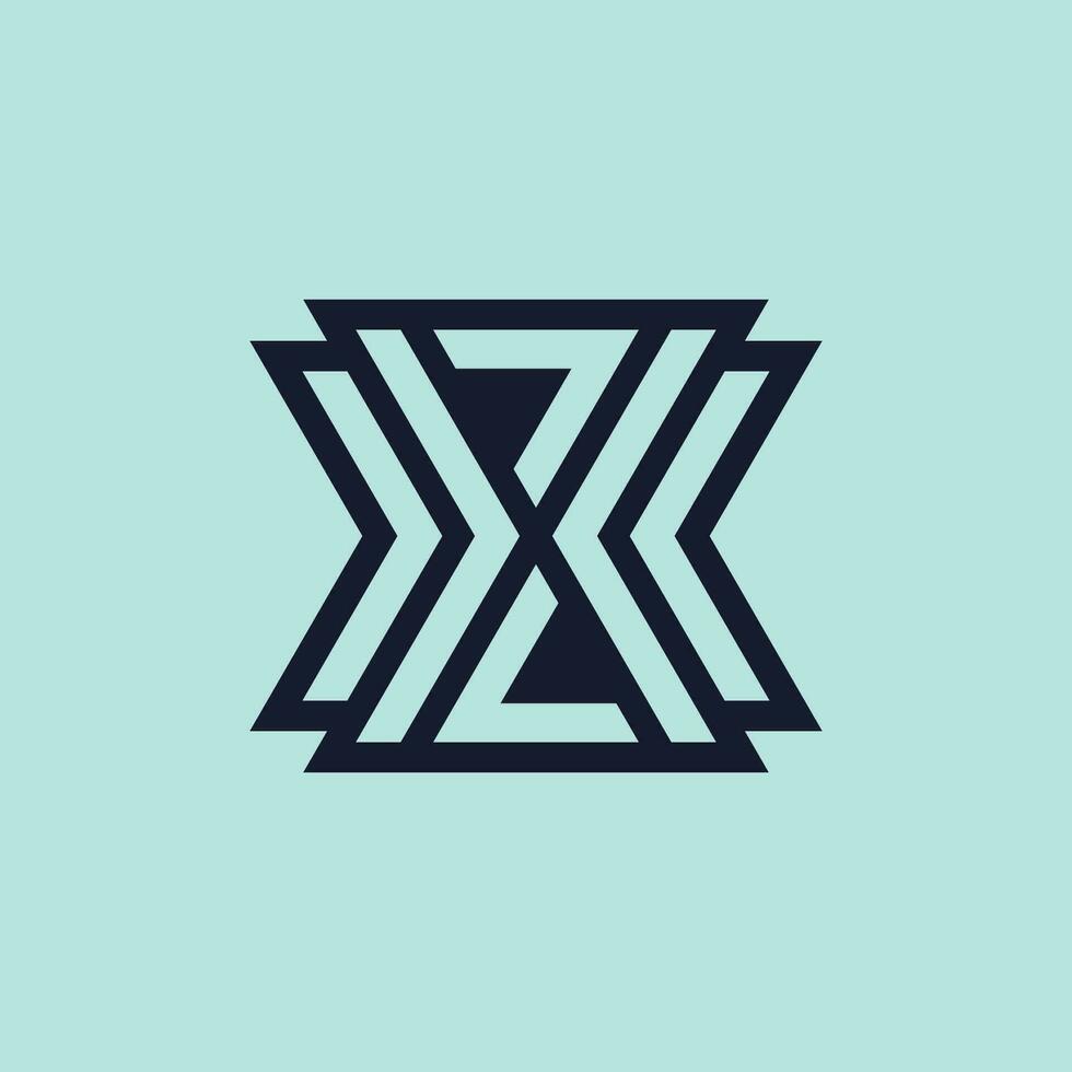 initial letter X arrow up and down direction logo vector