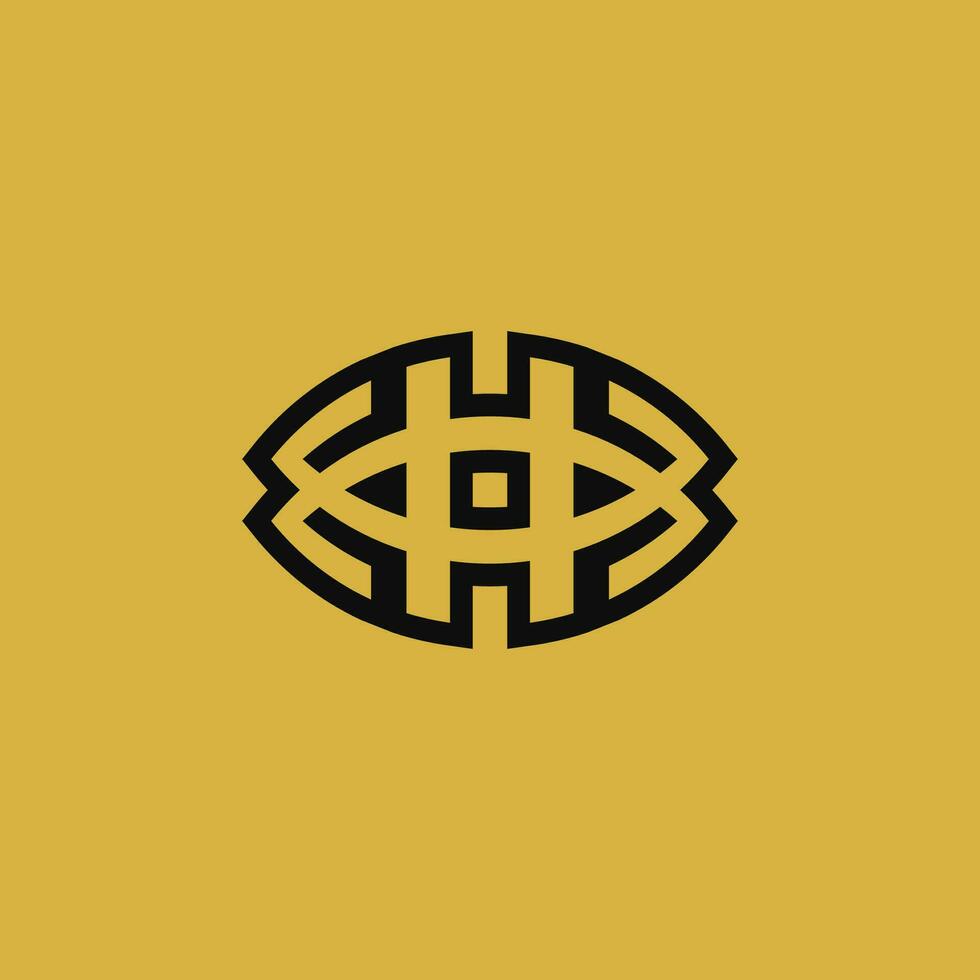 initial letter H eyes vision logo vector