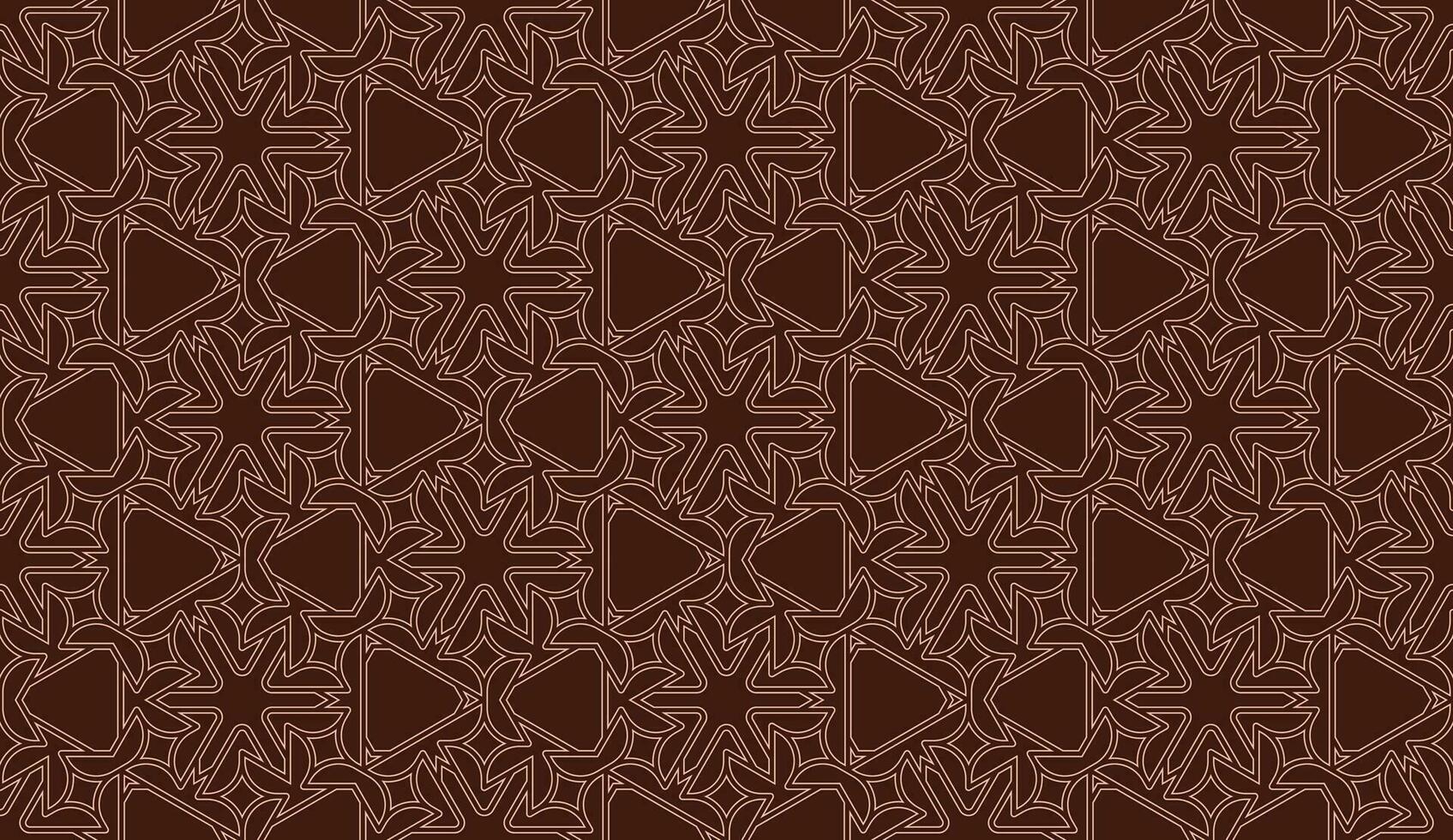 abstract symmetrical brown lines seamless pattern vector