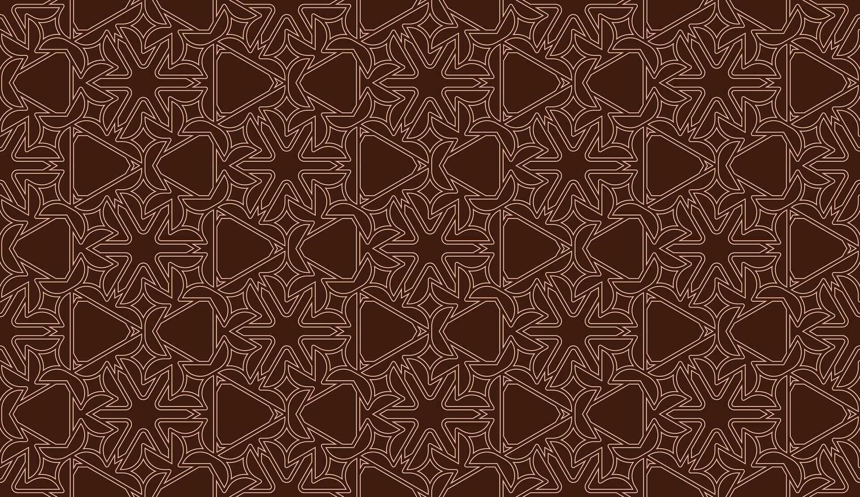 abstract symmetrical brown lines seamless pattern vector