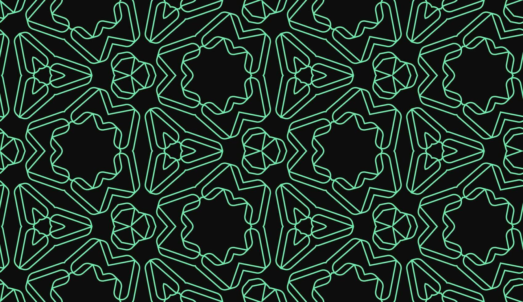 abstract modern tech green lines seamless pattern vector