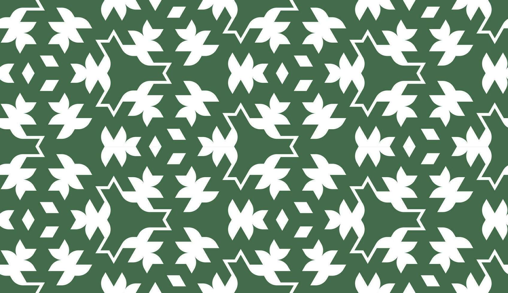 abstract geometric green floral seamless pattern vector