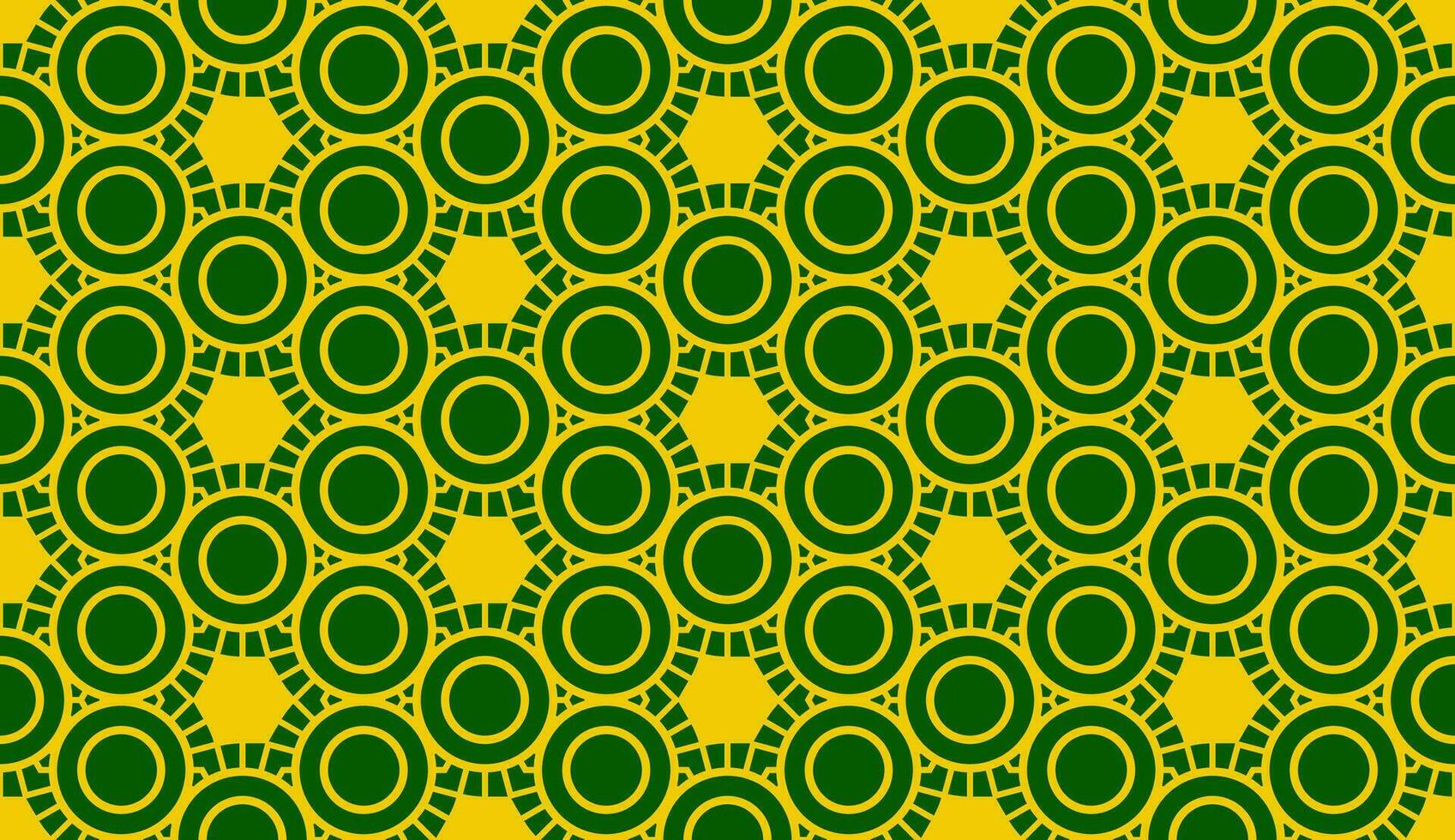 abstract yellow lines and green circle seamless pattern vector