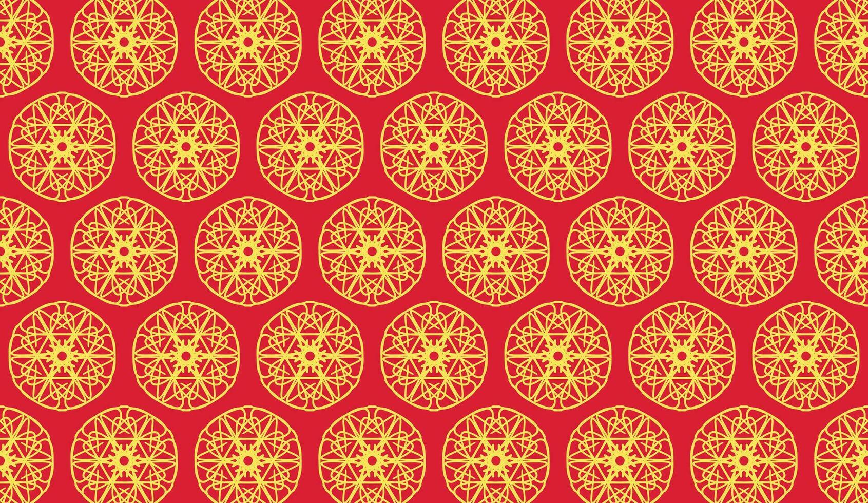 abstract luxury elegant yellow and red floral seamless pattern vector