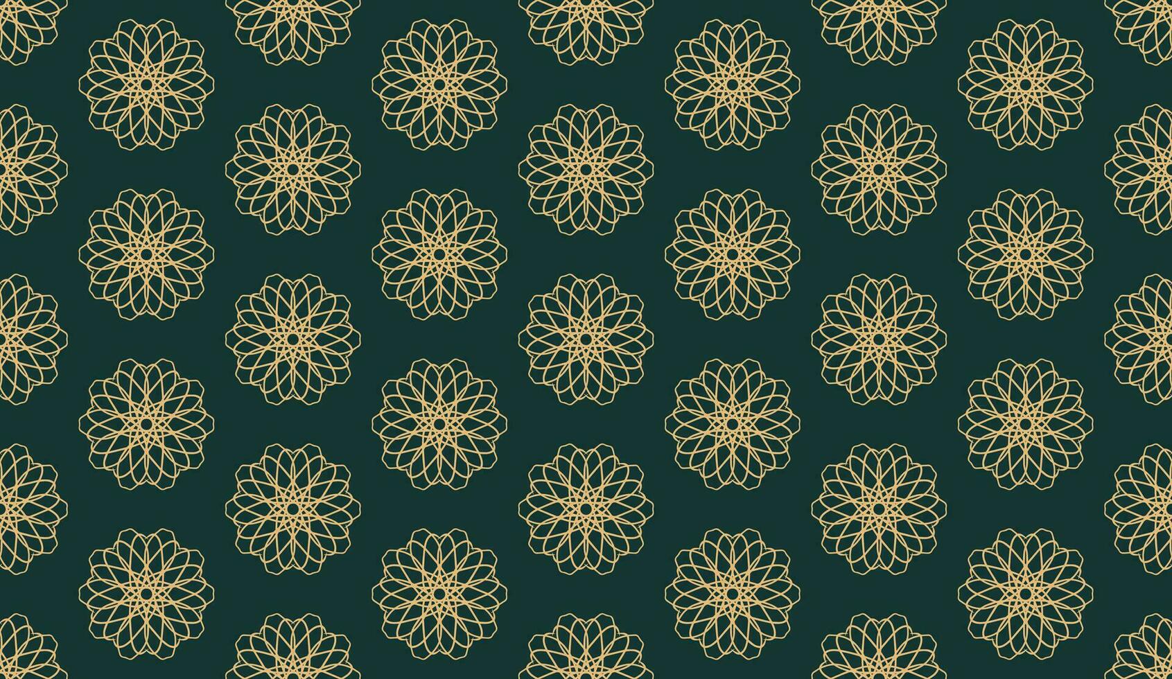 abstract luxury elegant yellow and dark green floral seamless pattern vector