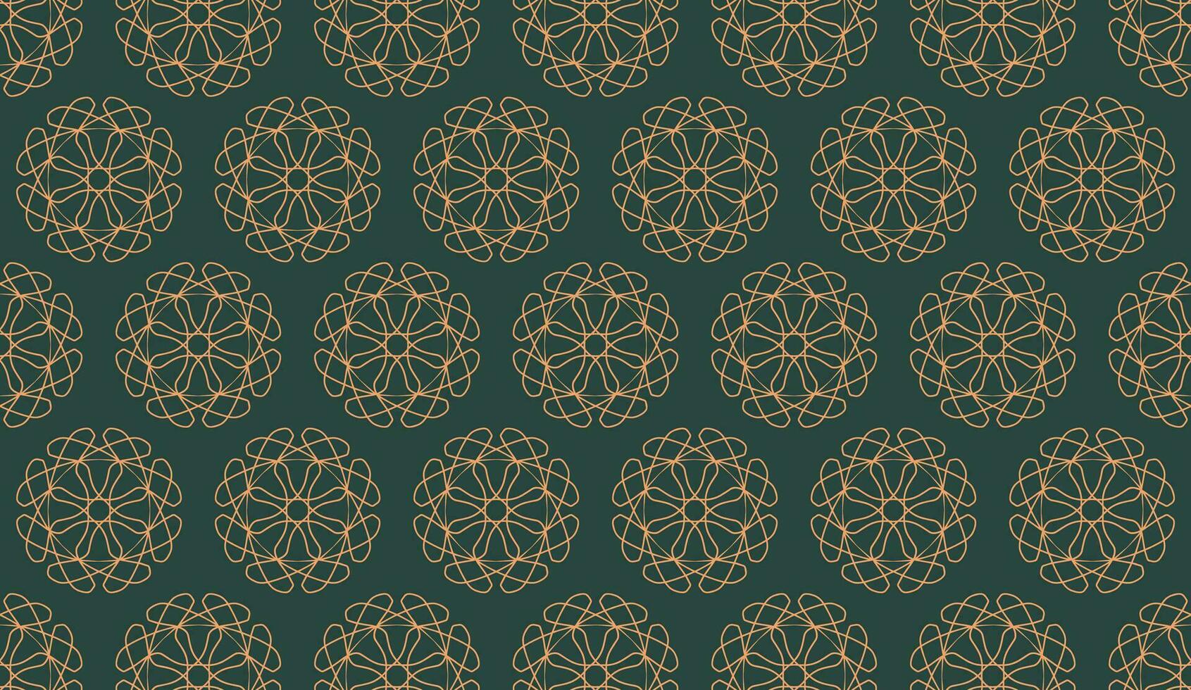 abstract luxury elegant orange peach and dark green floral seamless pattern vector