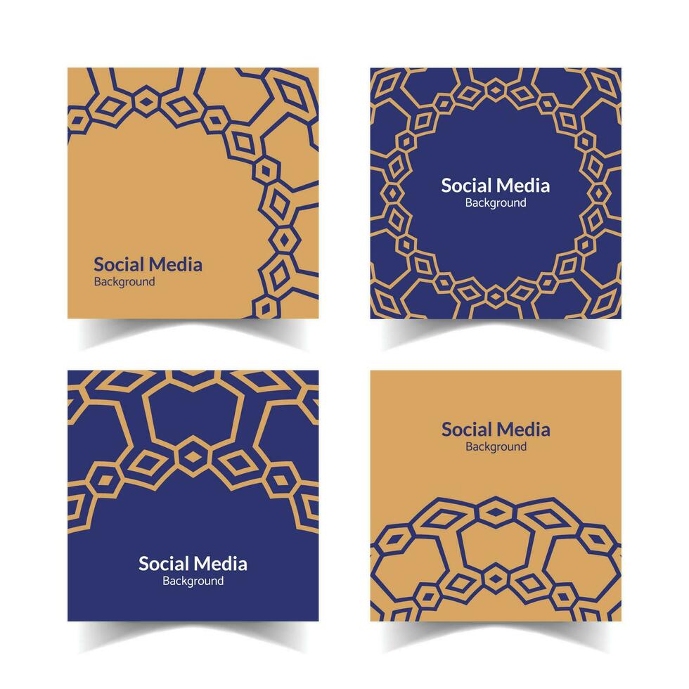 sencillo y moderno crema púrpura ornamental modelo cuadrado plano social medios de comunicación antecedentes vector
