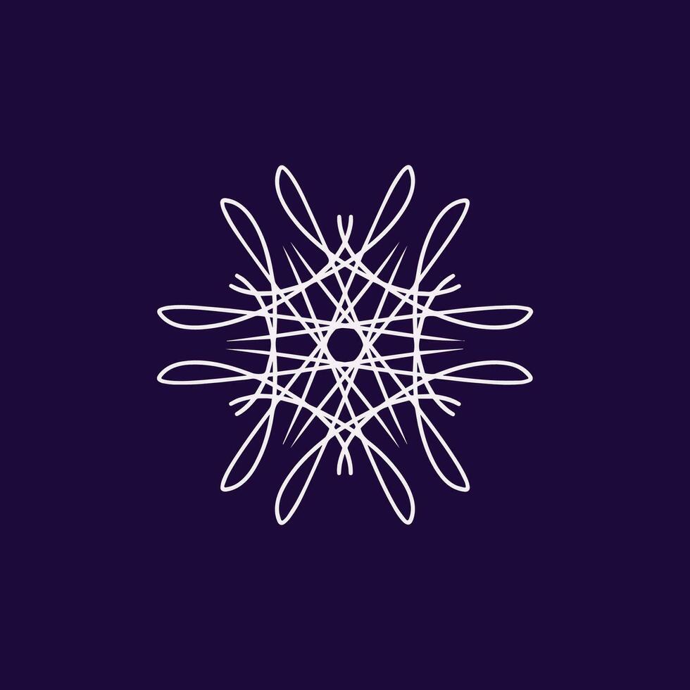 abstract white and purple floral mandala logo. suitable for elegant and luxury ornamental symbol vector