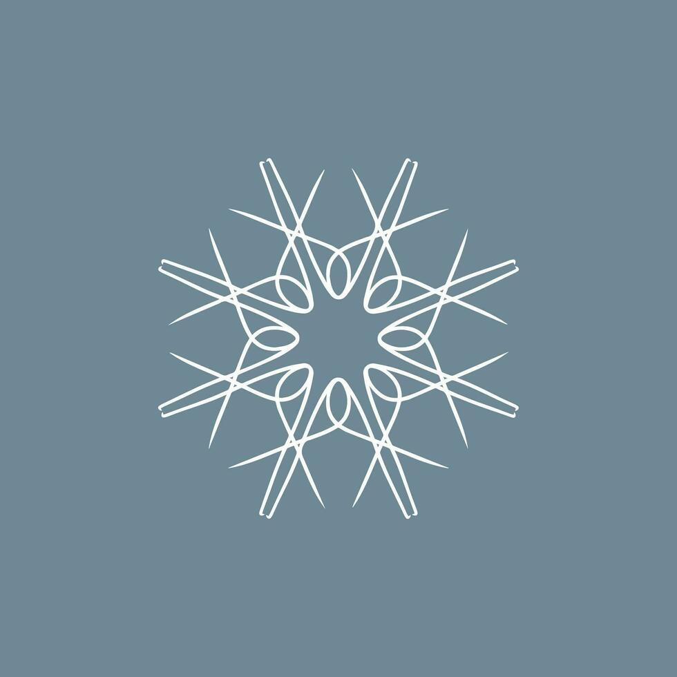 abstract white and grey floral mandala logo. suitable for elegant and luxury ornamental symbol vector