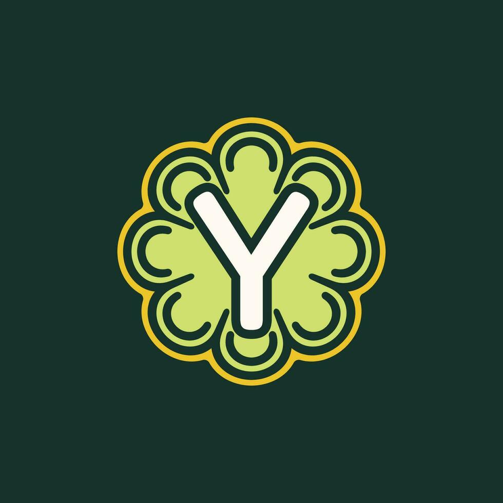 simple and abstract letter Y vegetable plant logo vector