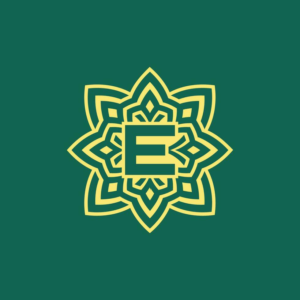 amarillo verde moderno y elegante inicial letra mi simétrico floral estético logo vector