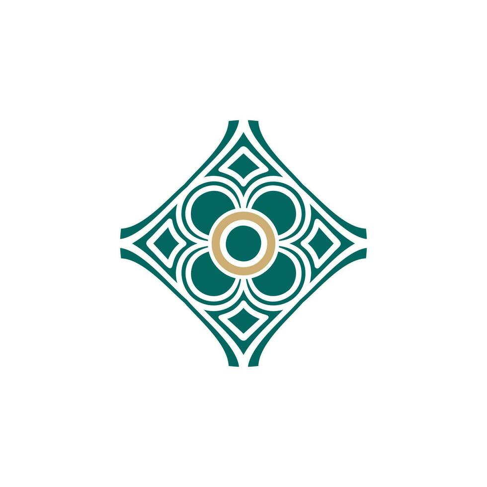 elegant initial letter O unique abstract pattern frame logo vector