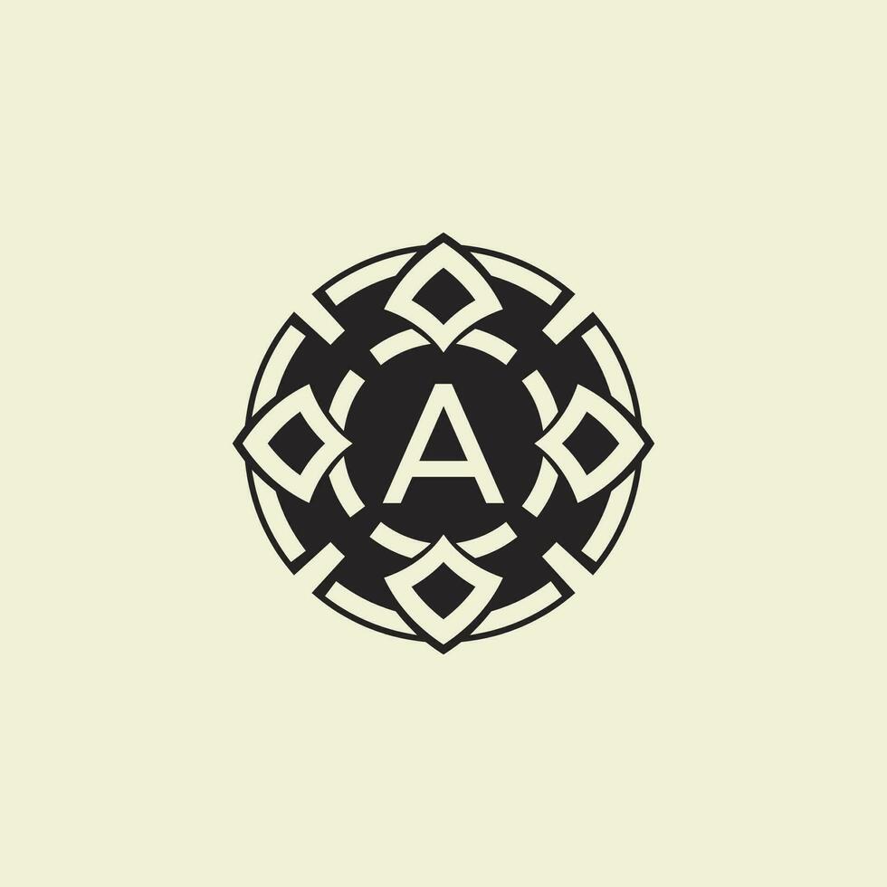 Initial letter A ornamental circle Uniting Artistic Flair with Modern Simplicity vector