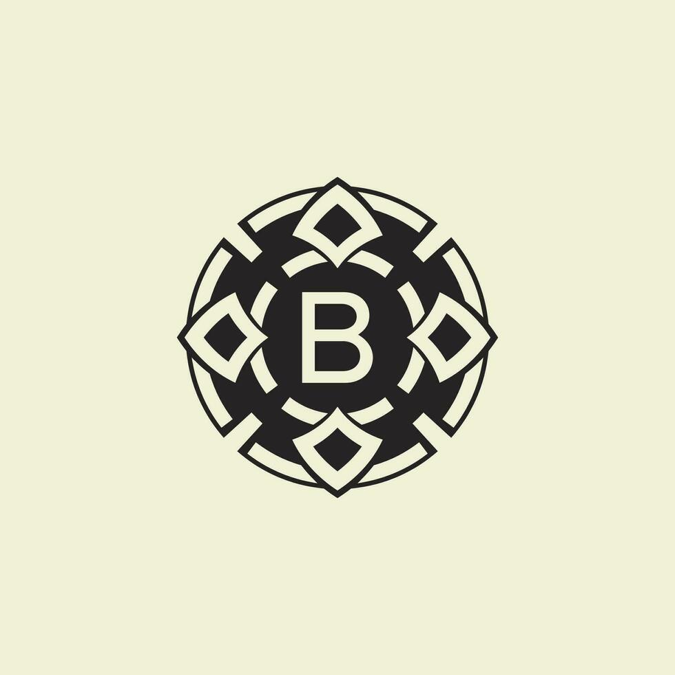 Initial letter B ornamental circle Uniting Artistic Flair with Modern Simplicity vector