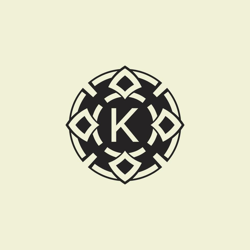 Initial letter K ornamental circle Uniting Artistic Flair with Modern Simplicity vector
