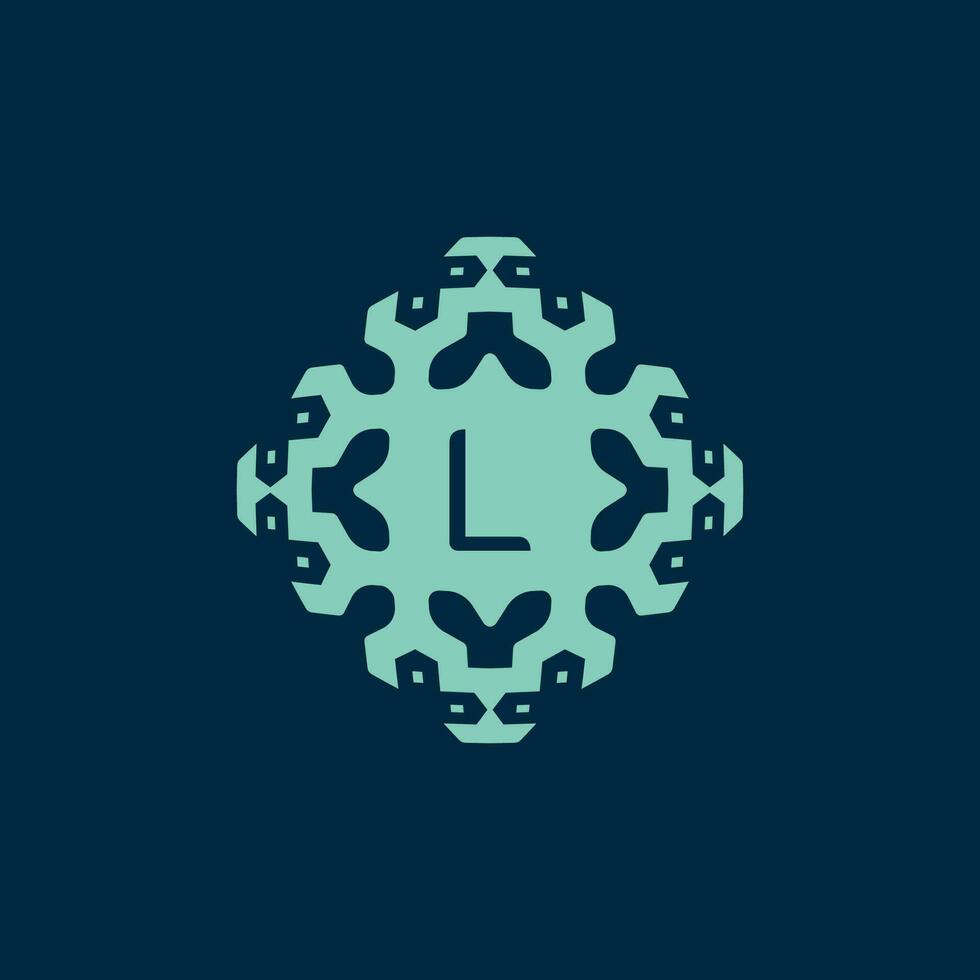 Initial letter L Logo. A Dynamic Emblem of Science, Health, and Innovation vector