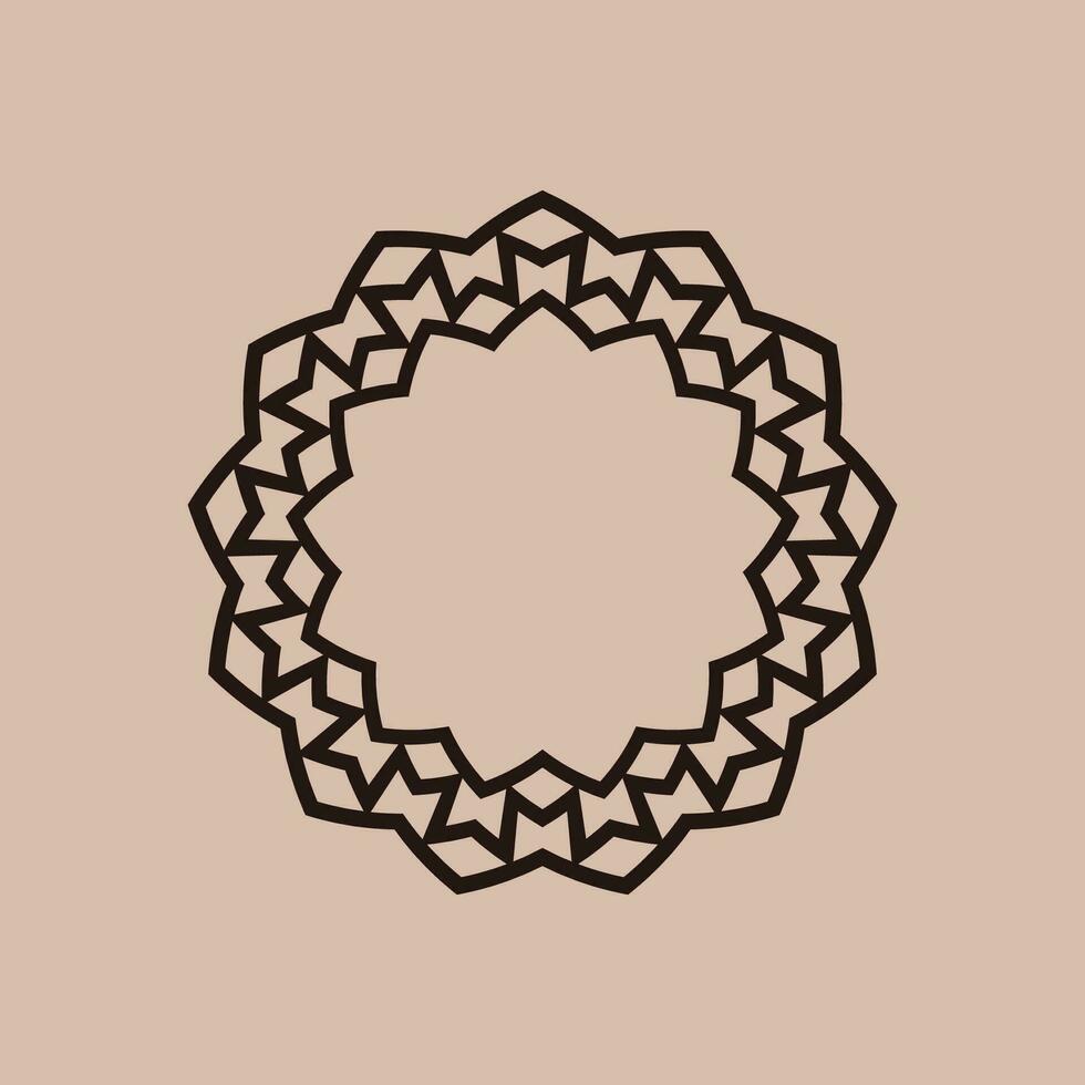 abstract art decorative circle ornamental pattern frame vector