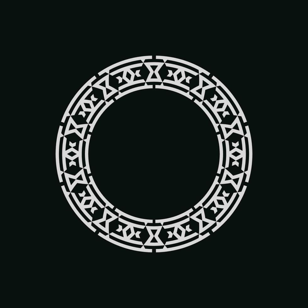 abstract art decorative circle ornamental pattern frame vector