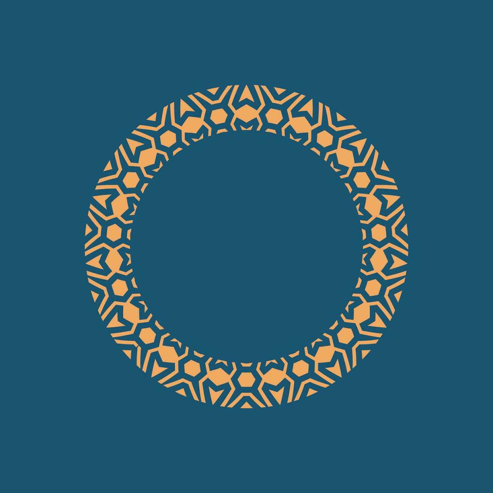 abstract art decorative circle ornamental pattern frame vector