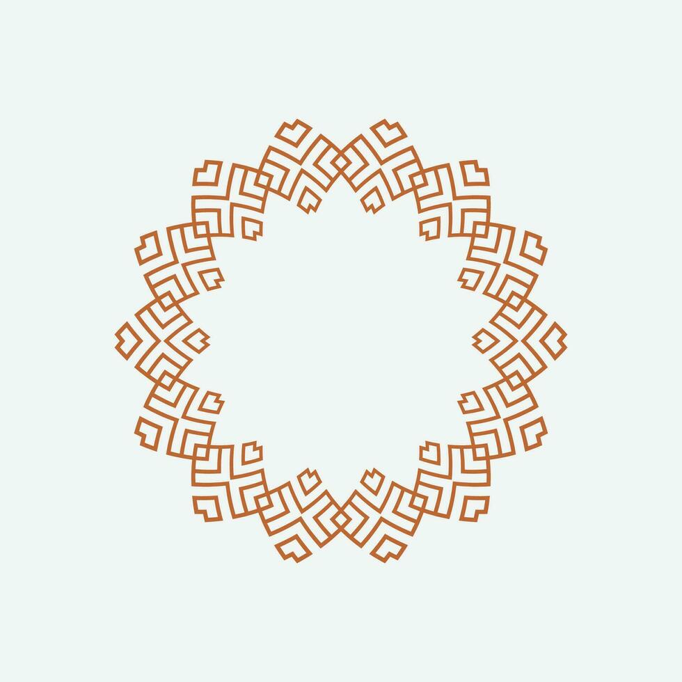 abstract art decorative circle ornamental pattern frame vector