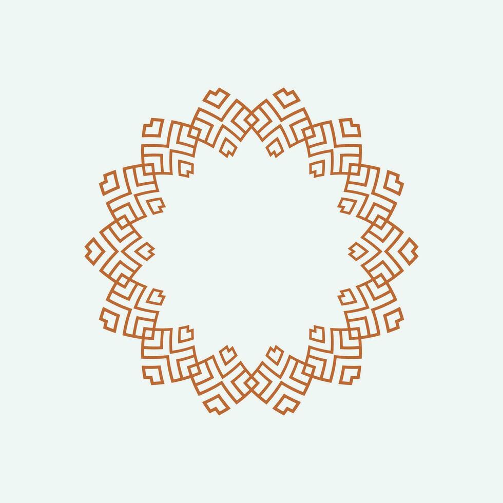 abstract art decorative circle ornamental pattern frame vector