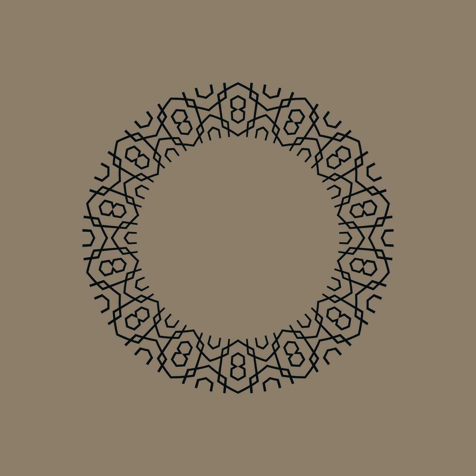 abstract art decorative circle ornamental pattern frame vector