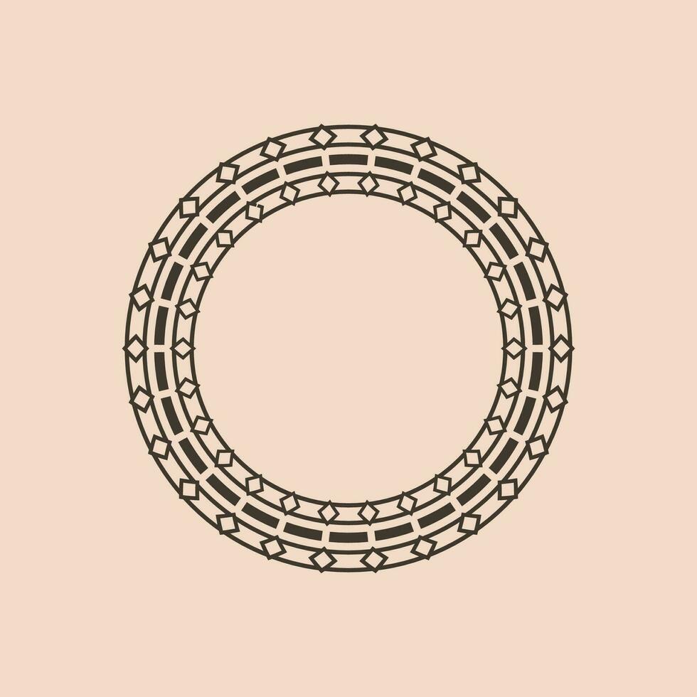 abstract art decorative circle ornamental pattern frame vector