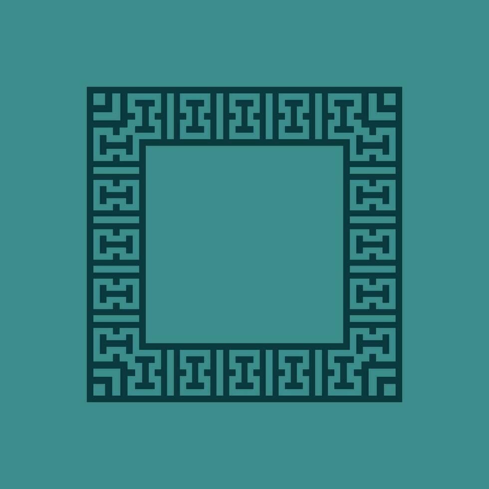 abstract art decorative square ornamental pattern frame vector
