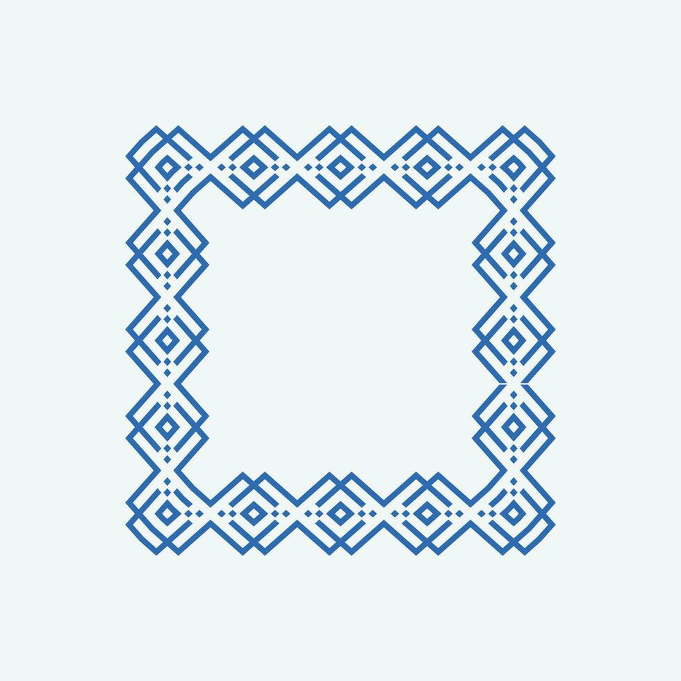 abstract art decorative square ornamental pattern frame vector