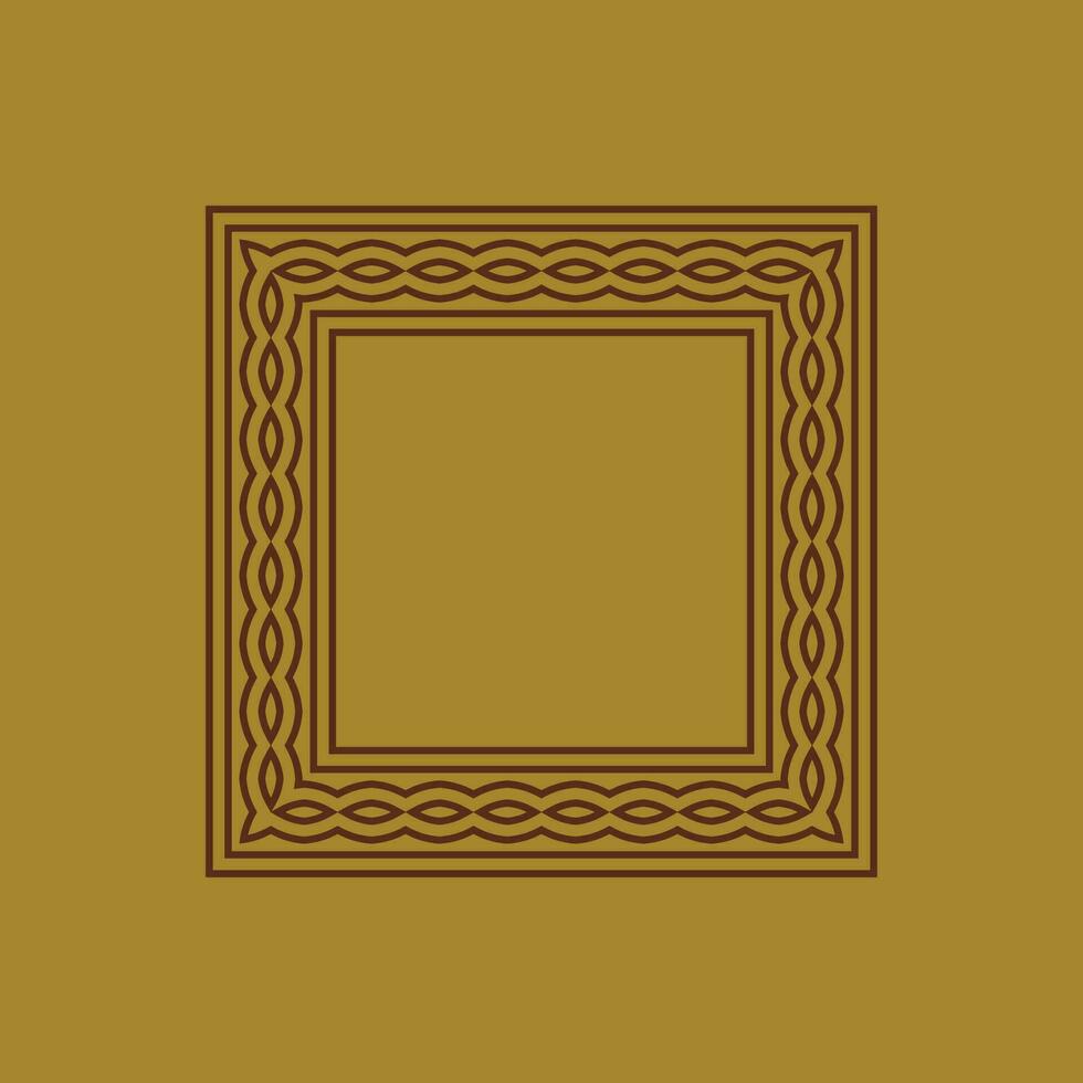 abstract art decorative square ornamental pattern frame vector