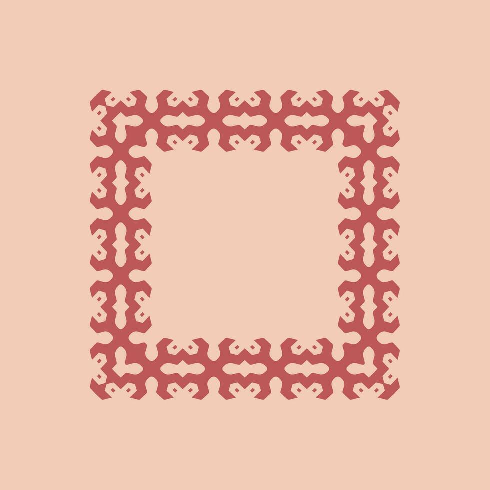 abstract art decorative square ornamental pattern frame vector
