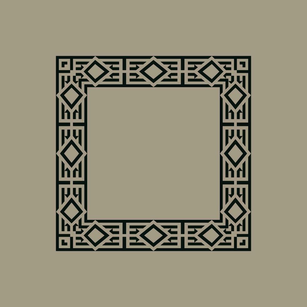 abstract art decorative square ornamental pattern frame vector