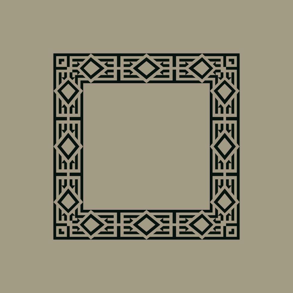 abstract art decorative square ornamental pattern frame vector