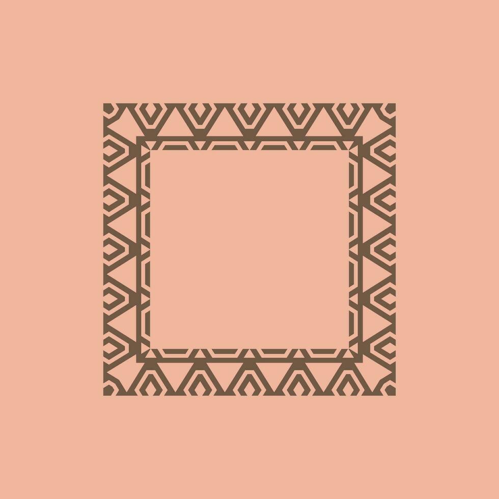 abstract art decorative square ornamental pattern frame vector