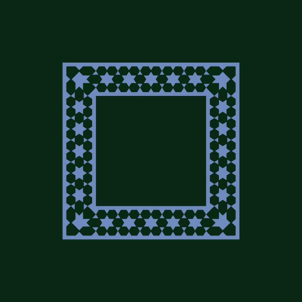 abstract art decorative square ornamental pattern frame vector