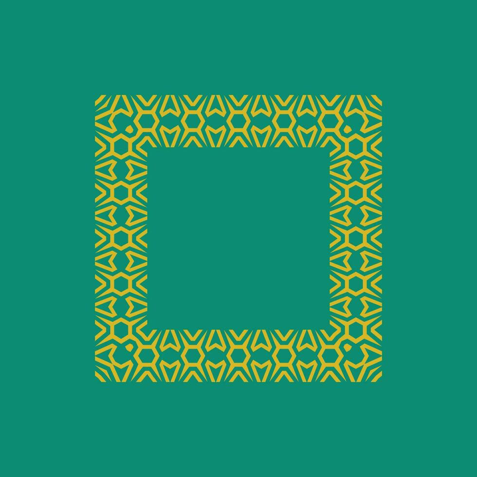 abstract art decorative square ornamental pattern frame vector