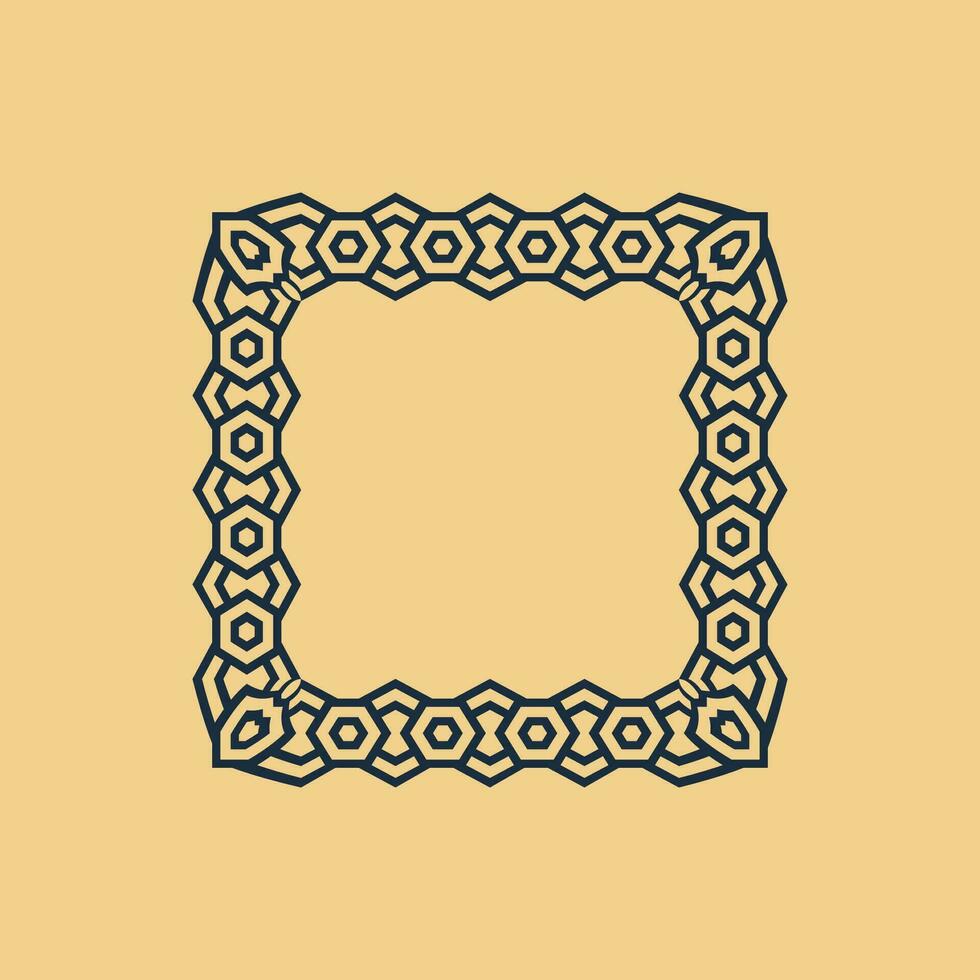 abstract art decorative square ornamental pattern frame vector