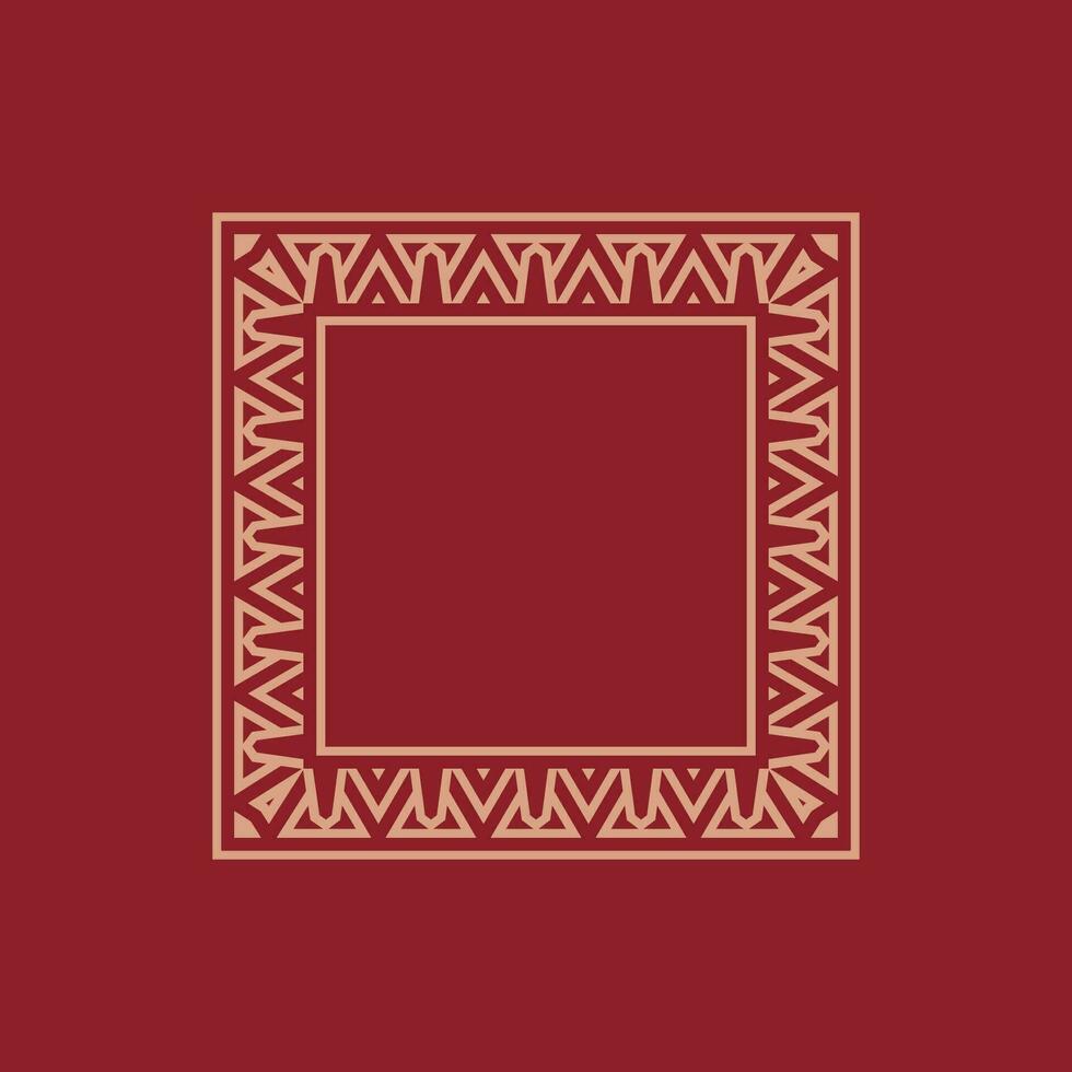 abstract art decorative square ornamental pattern frame vector