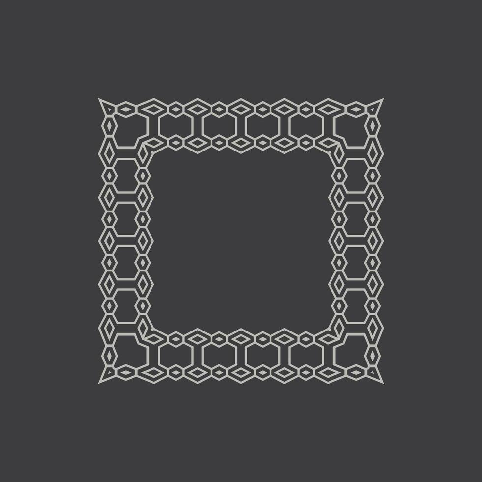 abstract art decorative square ornamental pattern frame vector