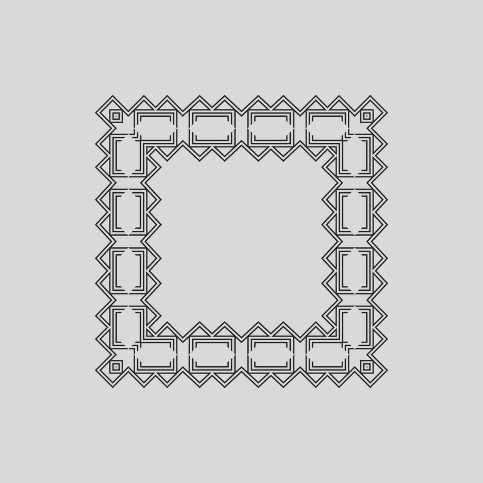 abstract art decorative square ornamental pattern frame vector
