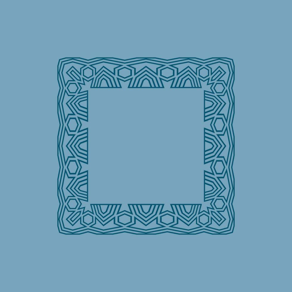 abstract art decorative square ornamental pattern frame vector