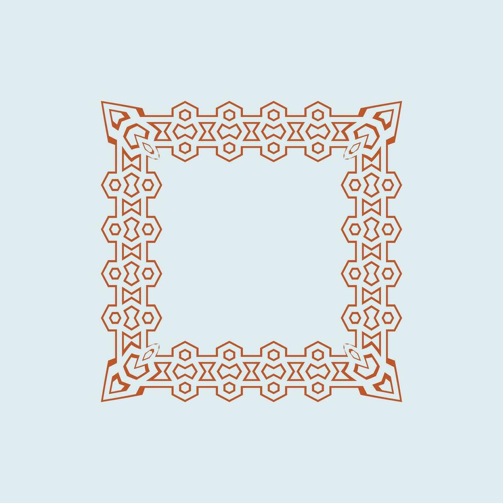 abstract art decorative square ornamental pattern frame vector