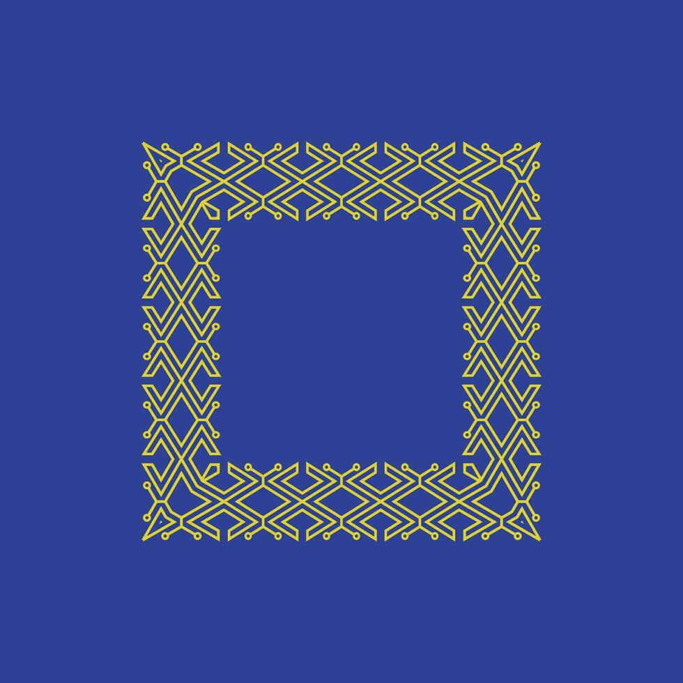 abstract art decorative square ornamental pattern frame vector