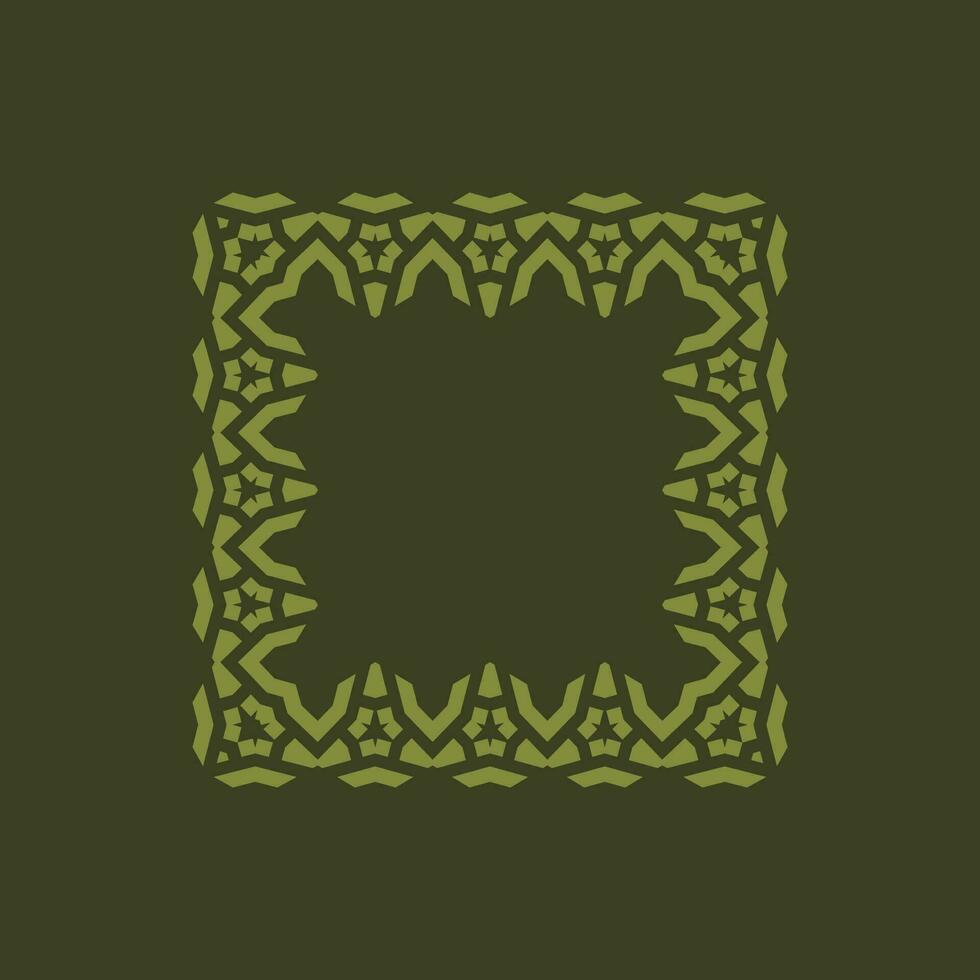 abstract art decorative square ornamental pattern frame vector