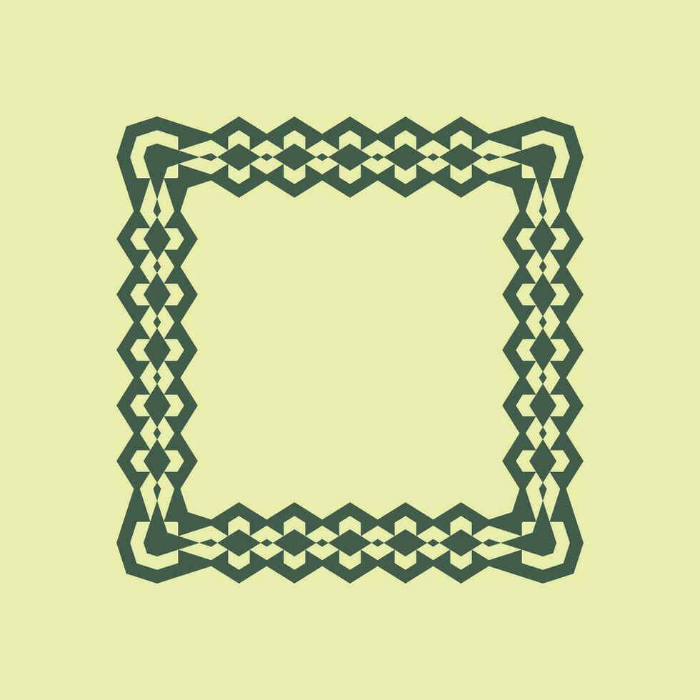 abstract art decorative square ornamental pattern frame vector