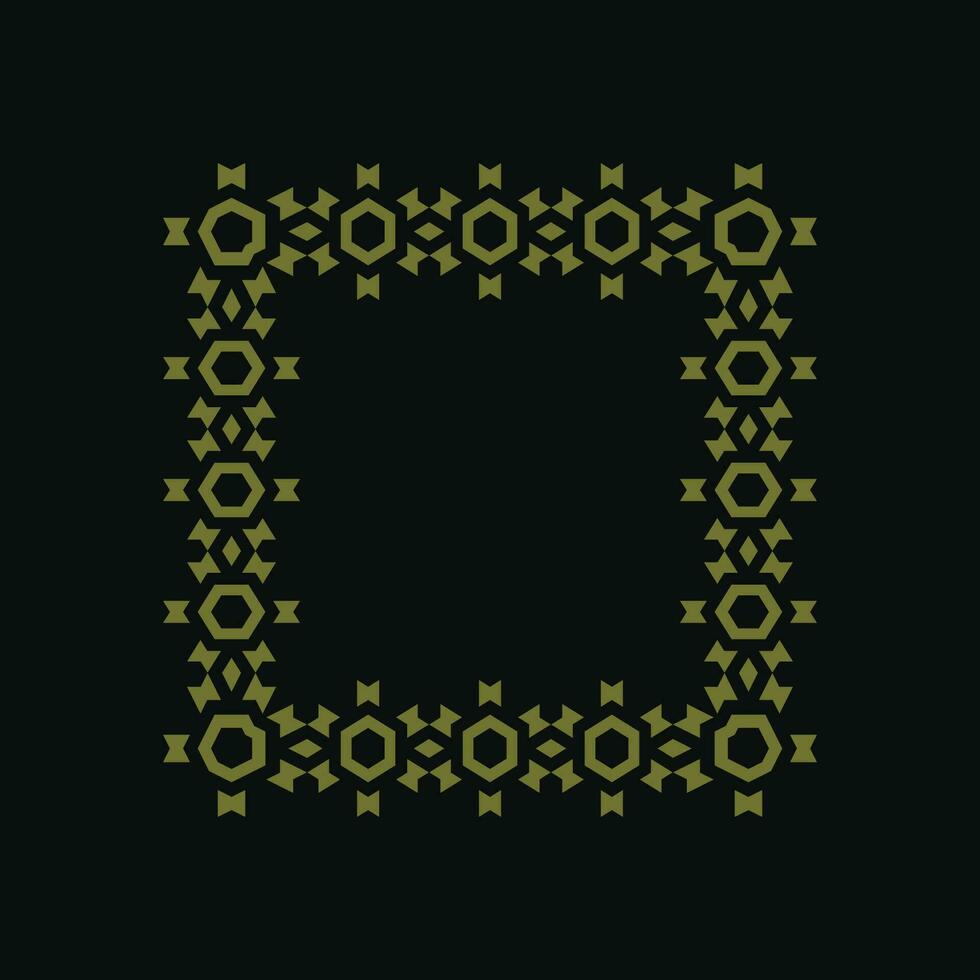 abstract art decorative square ornamental pattern frame vector