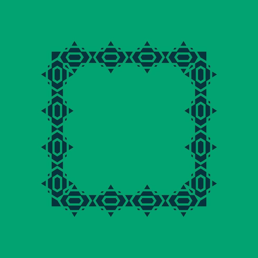 abstract art decorative square ornamental pattern frame vector