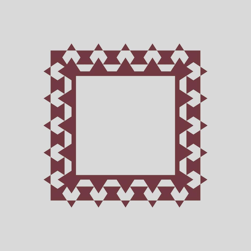 abstract art decorative square ornamental pattern frame vector